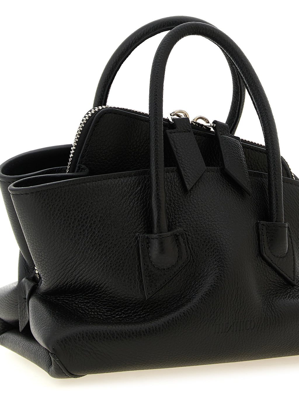 Black Bovine Leather Handbag