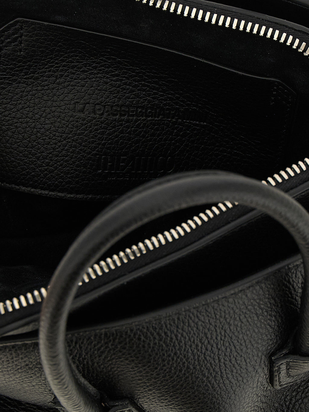 Black Bovine Leather Handbag