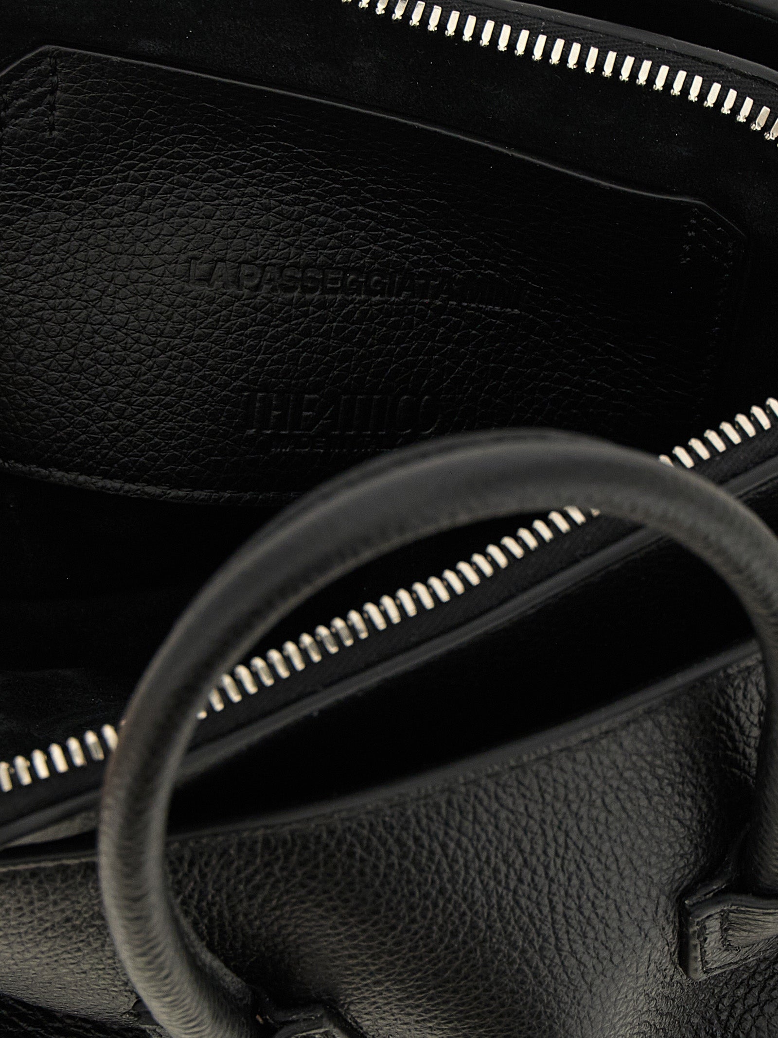 Black Bovine Leather Handbag