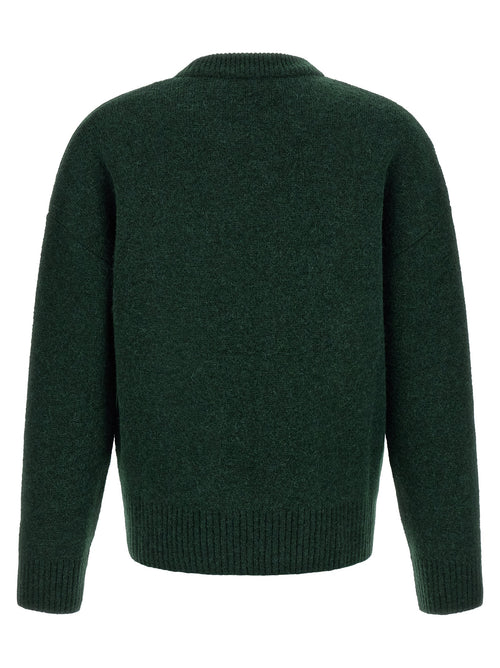 Bicolor Alpaca Leather Cardigan