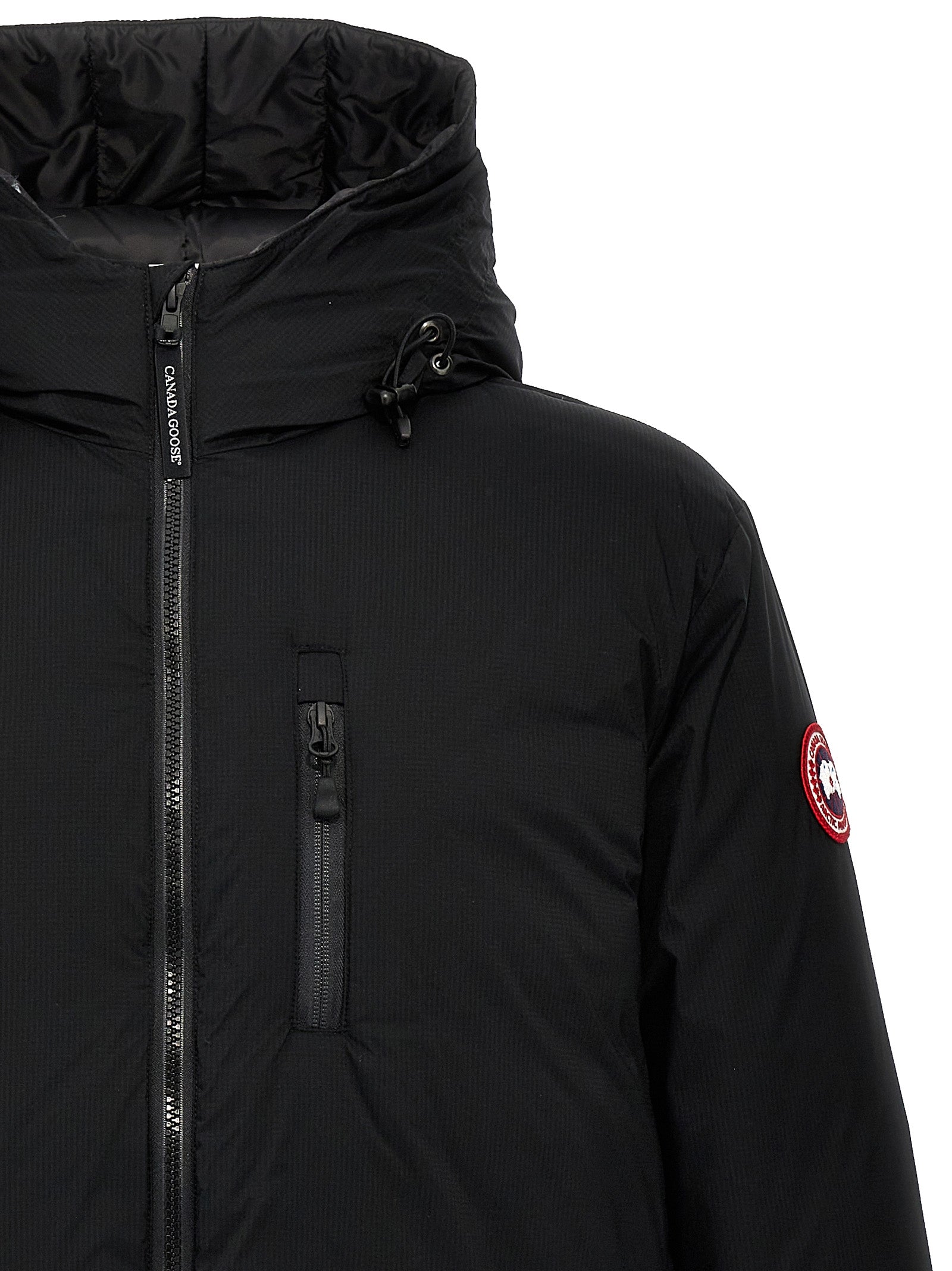 Black Polyester Shell Jacket