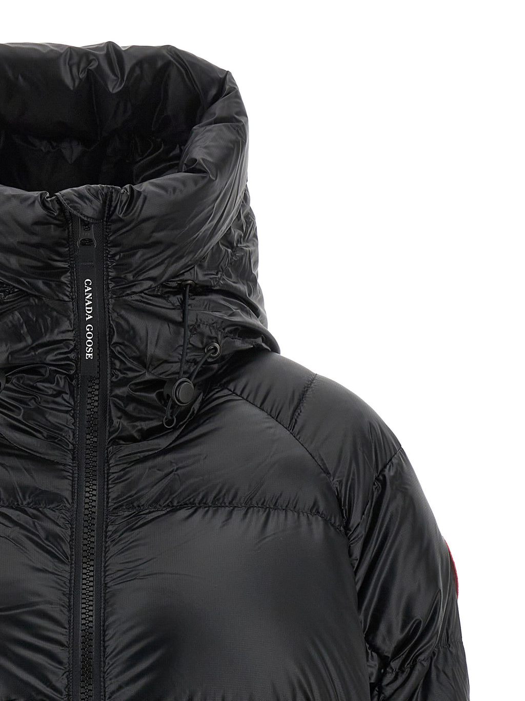 Black Polyamide Full-Length Jacket