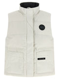 White Polyester Sleeveless Jacket