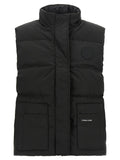 Black Polyester Sleeveless Jacket