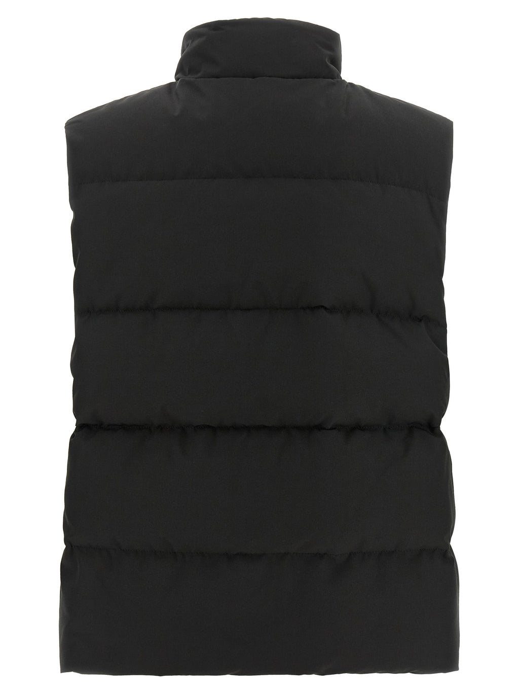 Black Polyester Sleeveless Jacket
