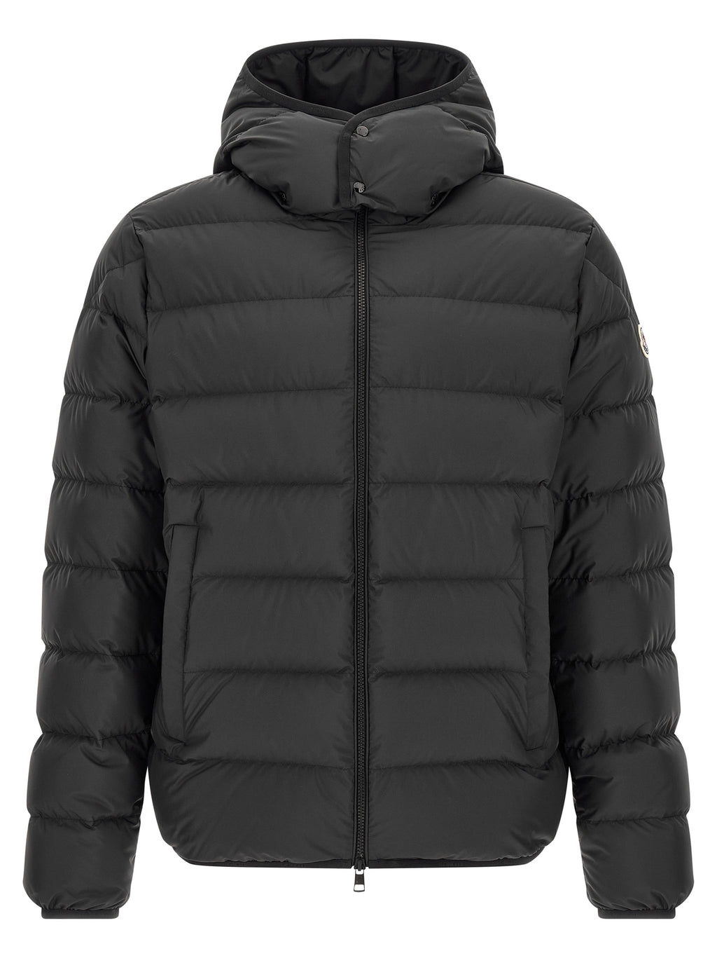 Black Polyester Full-Length Jacket