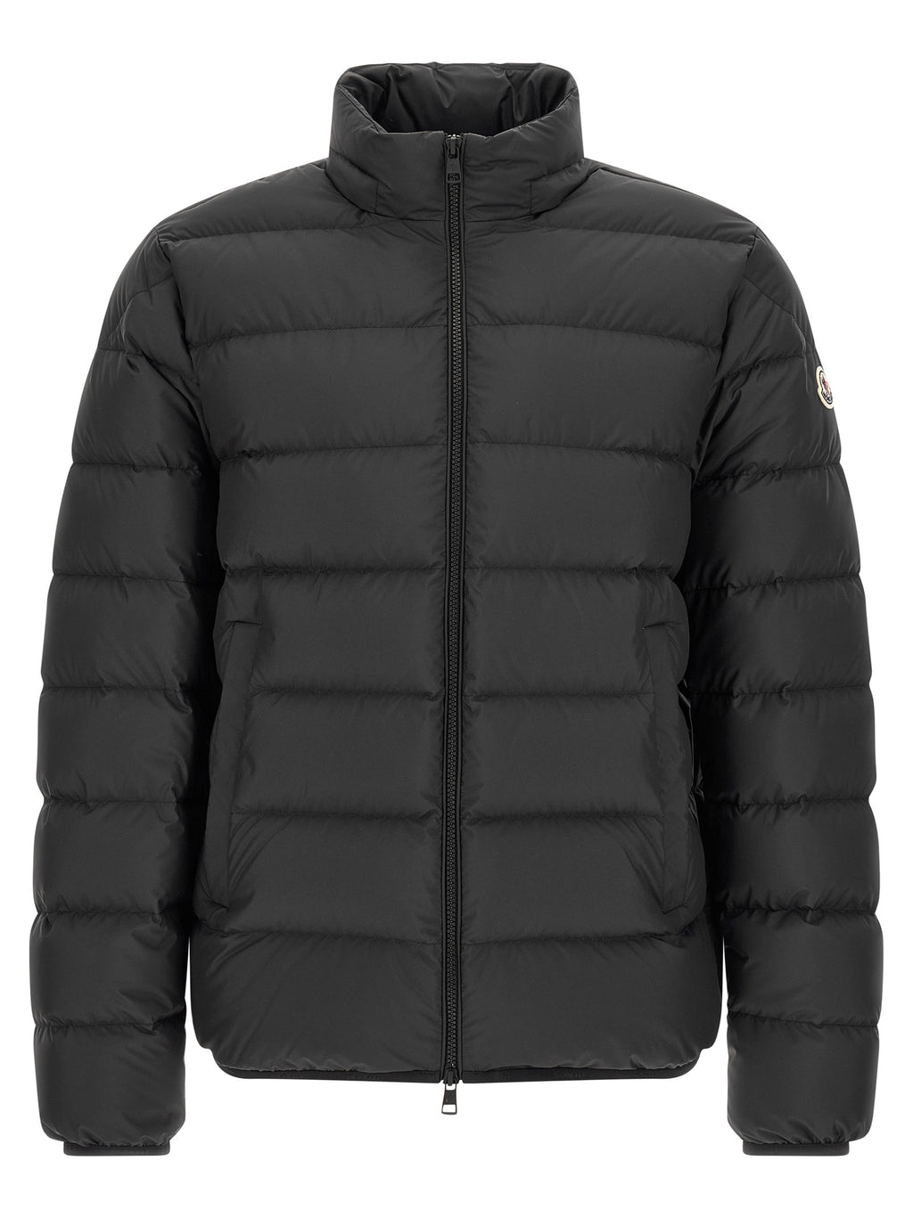 Black Polyester Full-Length Jacket