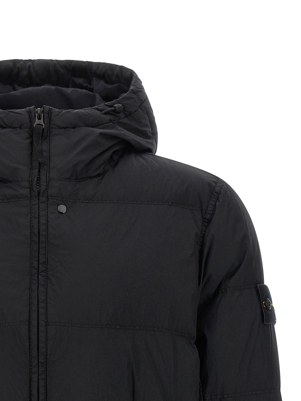 Black Polyamide Full-Length Jacket