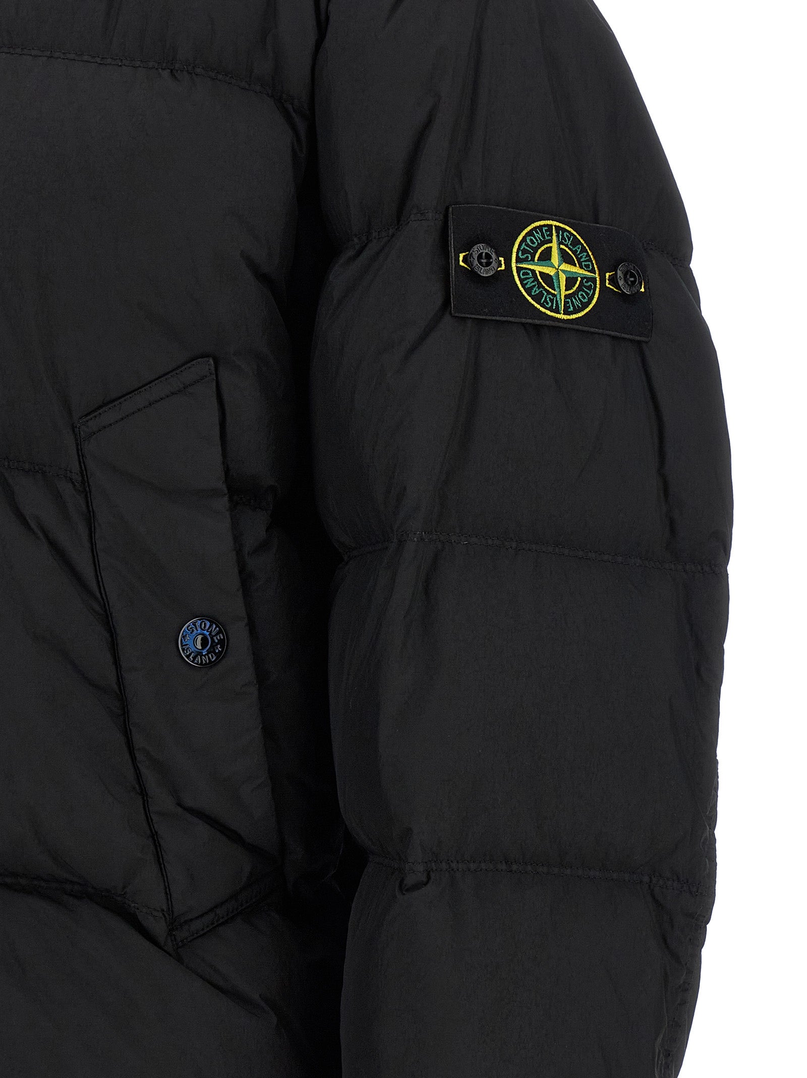 Black Polyamide Full-Length Jacket