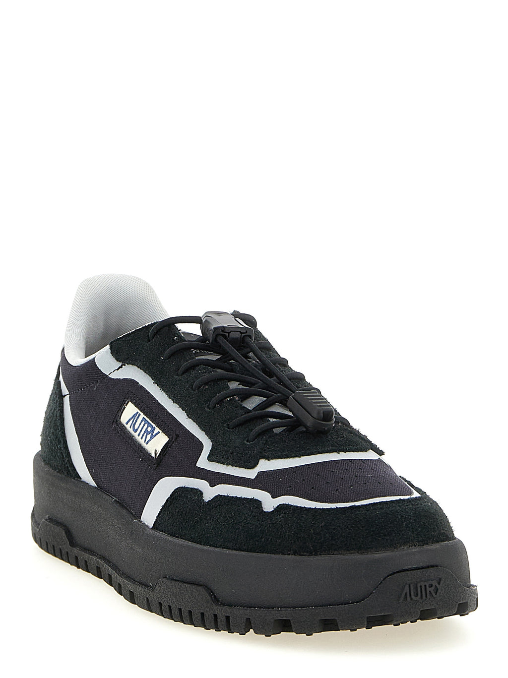 Black Nylon Athletic Sneakers