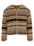 Brown Polyester Cardigan