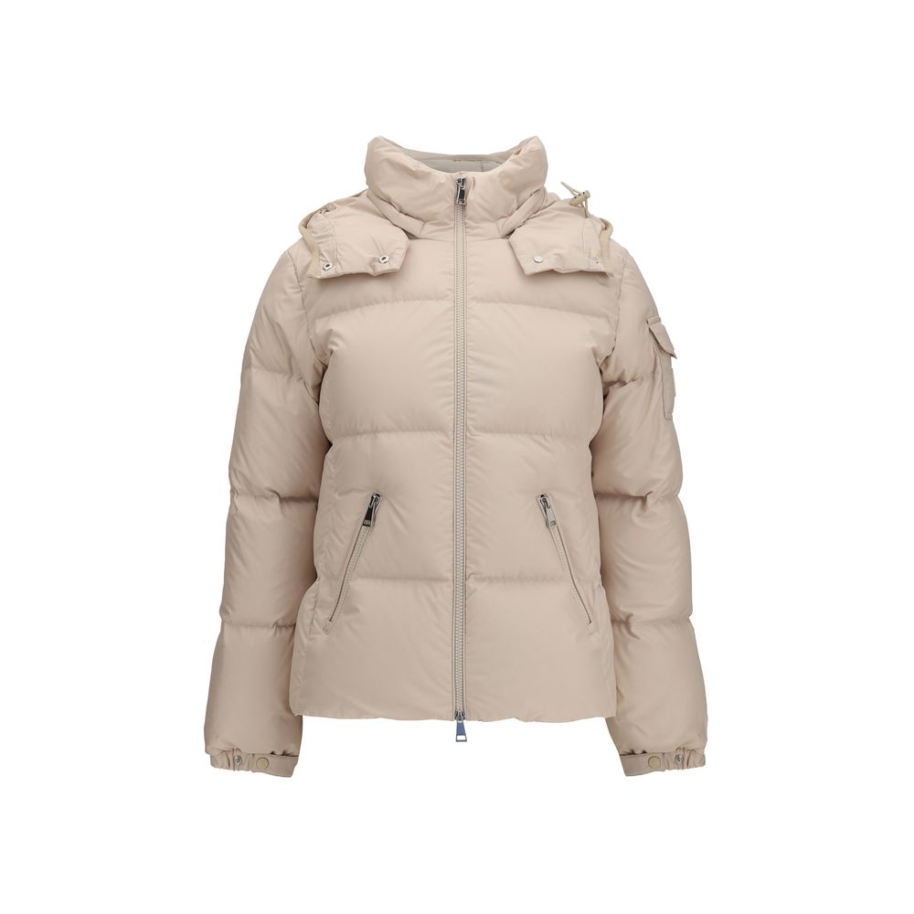 Beige Goose Down Full-Length Jacket