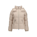 Beige Goose Down Full-Length Jacket