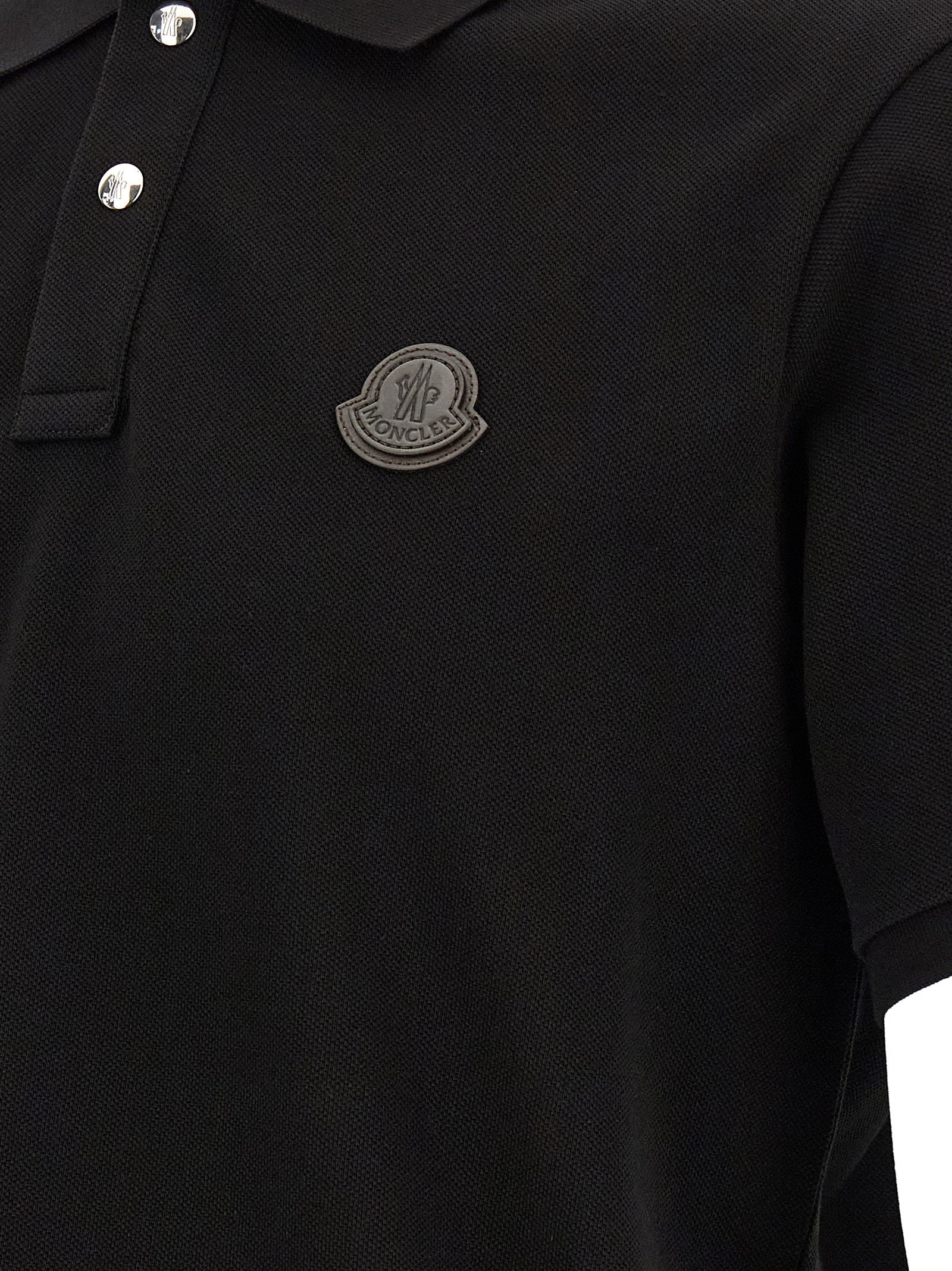 Black Leather Polo Shirt