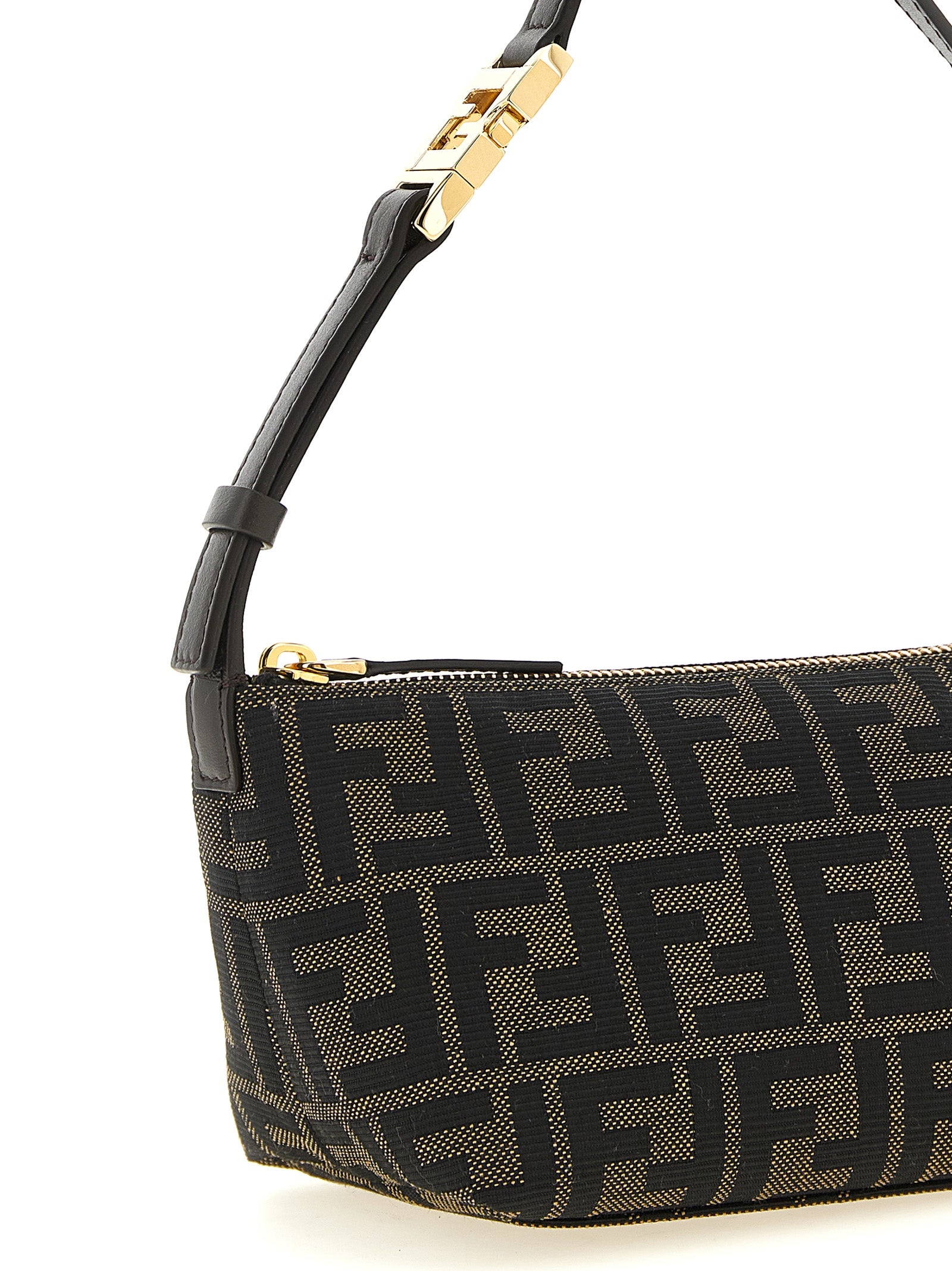 Brown Polyester Clutch Bag