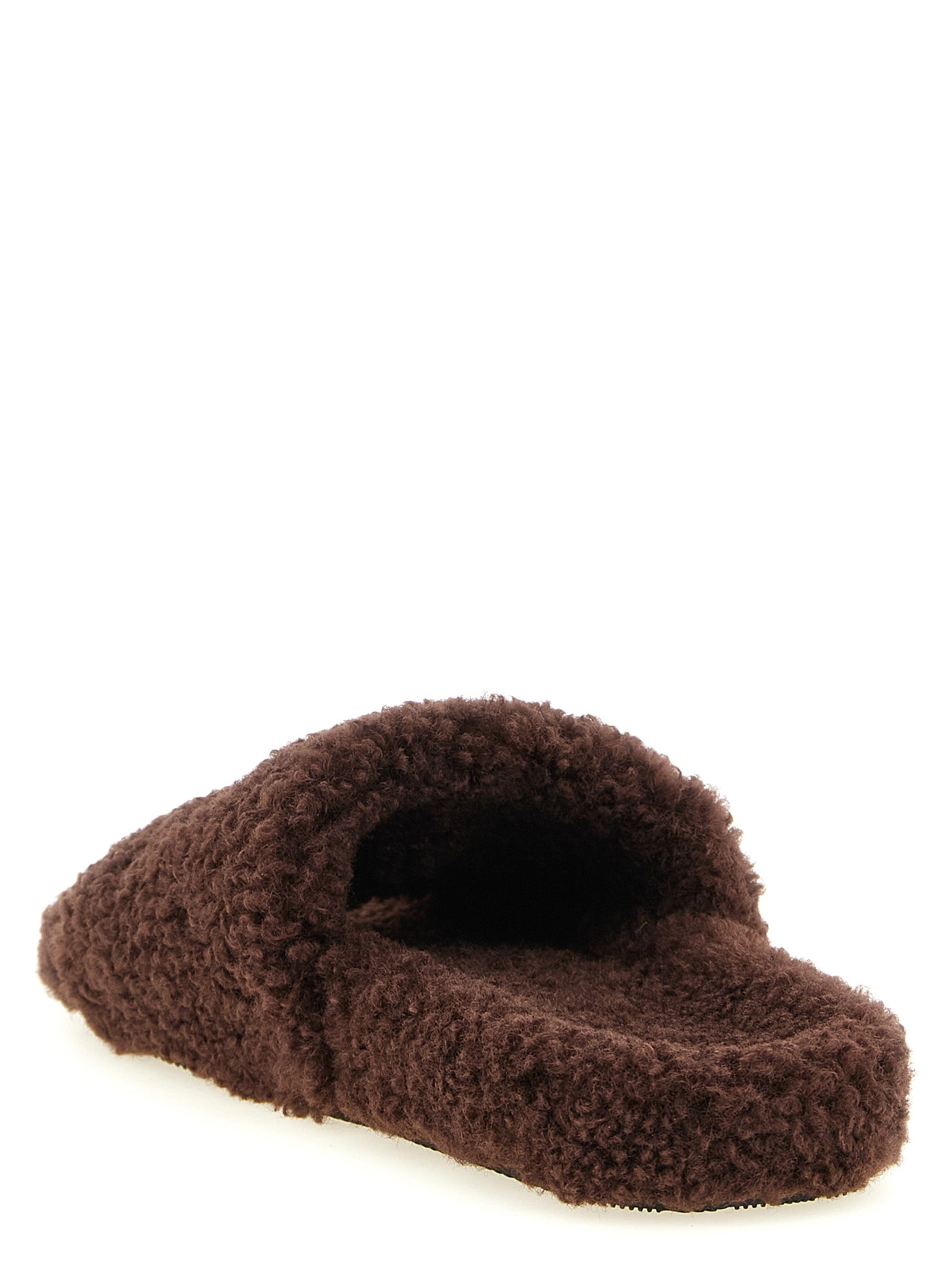 Brown Polyester Slides