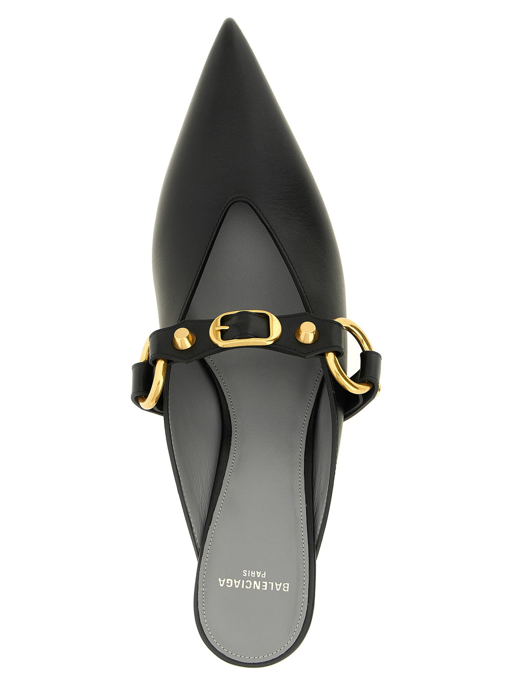 Black Calfskin Mid Heel Pumps