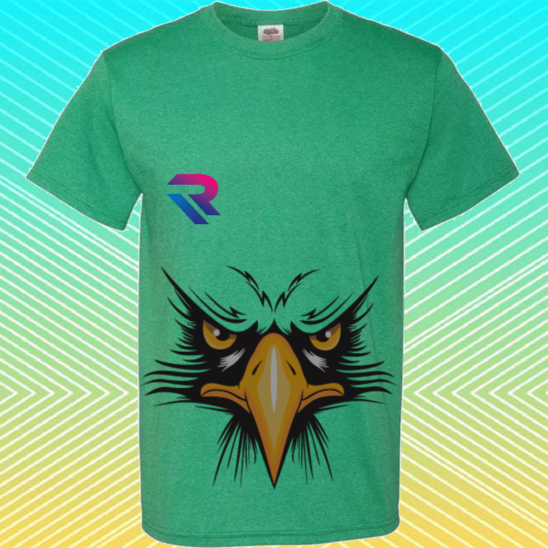 Premium Cyber Falcon" Graphic Tee – High-Vis Yellow.