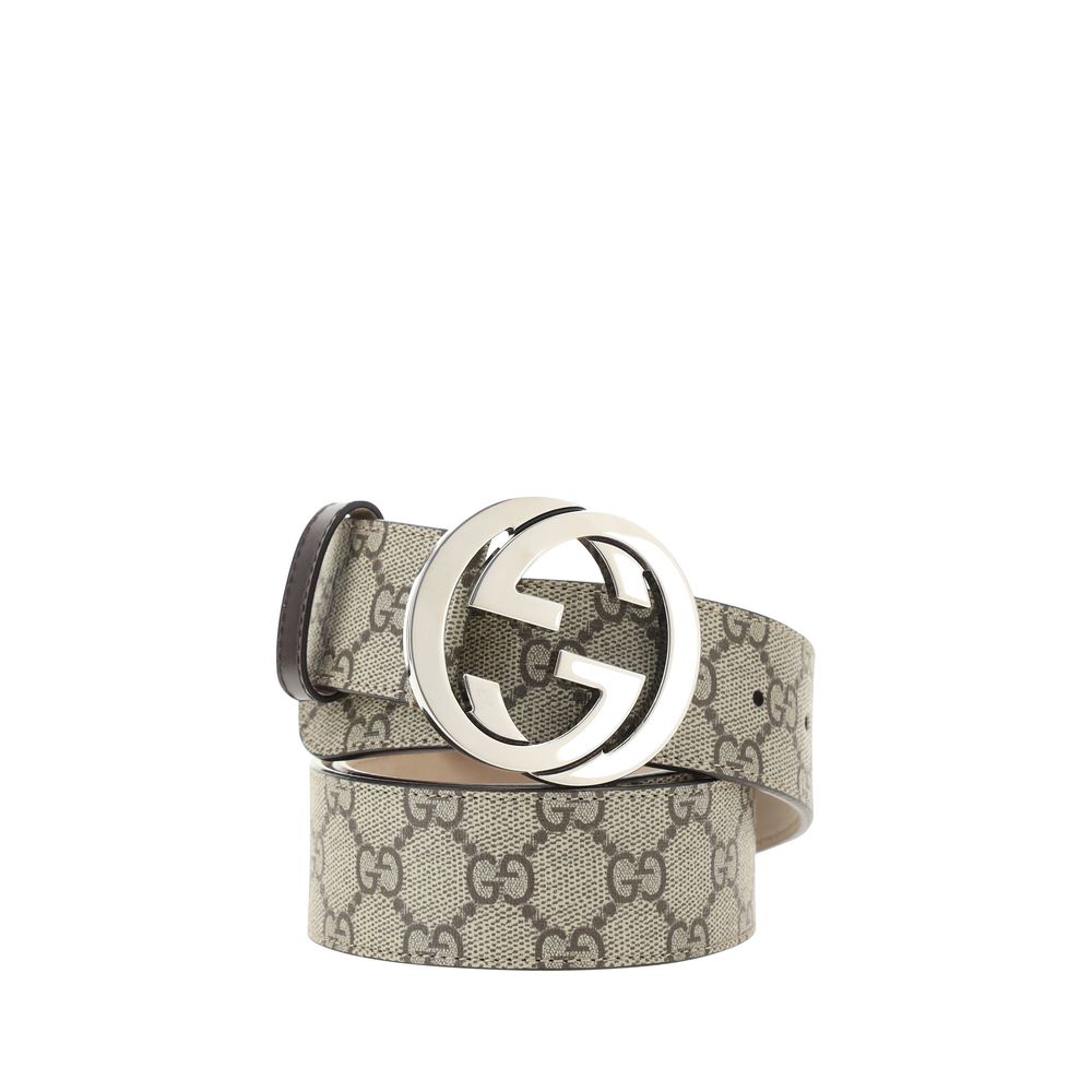 Beige GG Supreme Belt