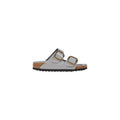 Gray Leather Slippers