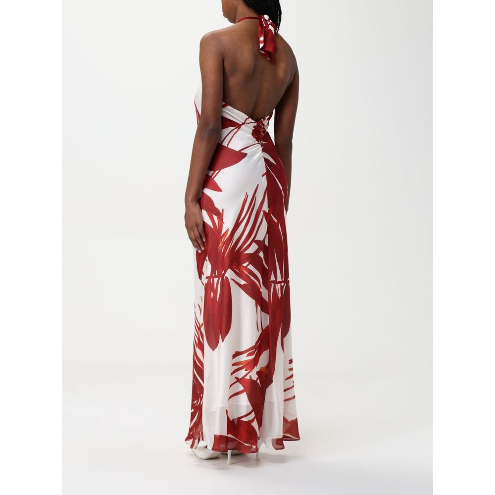 Red Silk Casual Dress