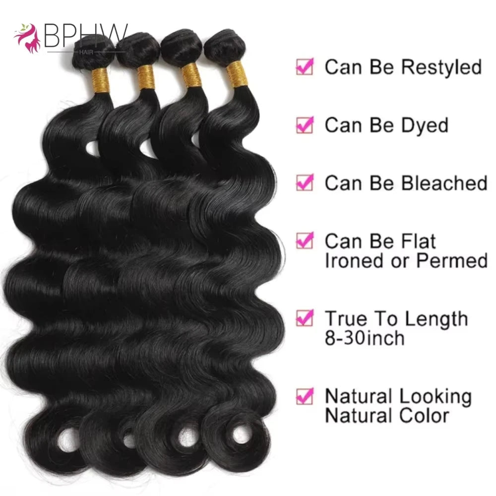 Luxe 30" Raw Human Hair | 12A Body Wave Bundle
Elevate your look with the ultimate in length and lustre. Our 12A Grade Body Wave Bundles offer a soft, natural S-pattern that provides effortless volume and a high-end, editoria