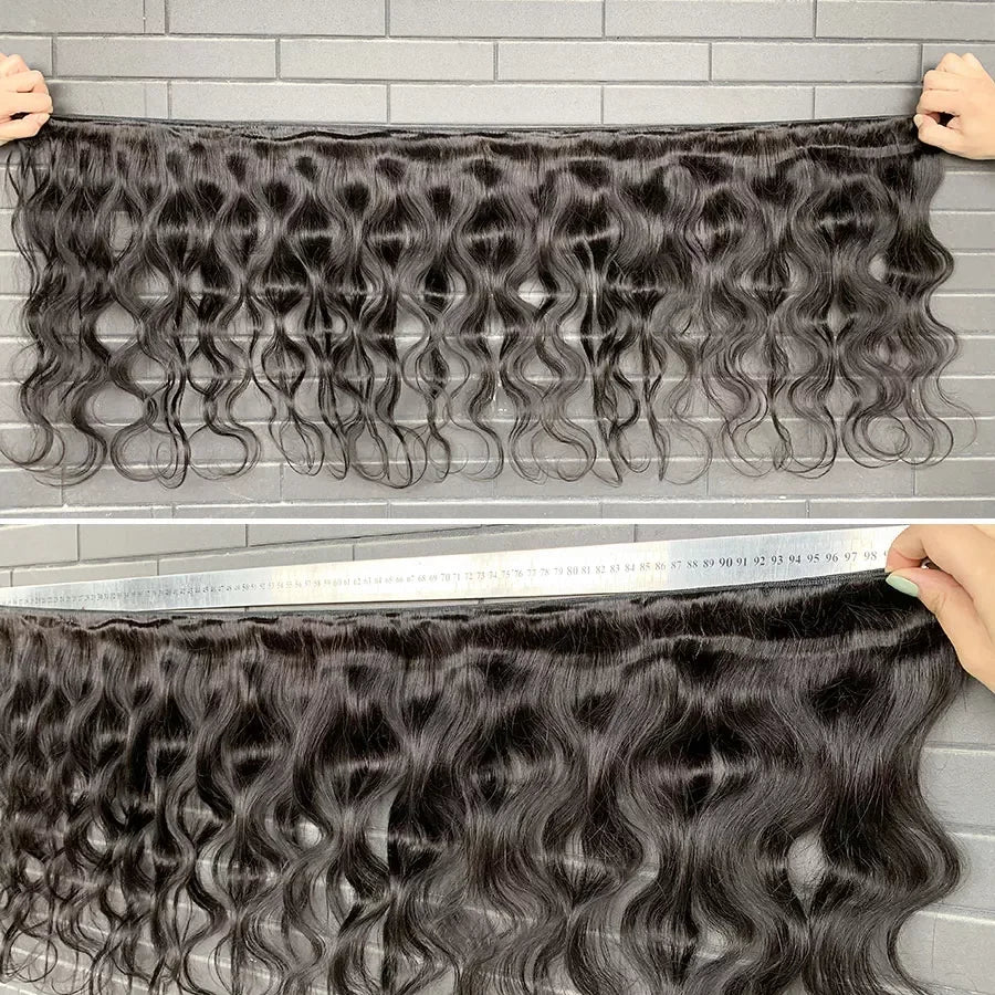Luxe 30" Raw Human Hair | 12A Body Wave Bundle
Elevate your look with the ultimate in length and lustre. Our 12A Grade Body Wave Bundles offer a soft, natural S-pattern that provides effortless volume and a high-end, editoria